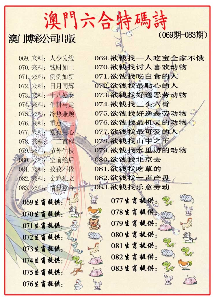 082期内部特码诗[图]